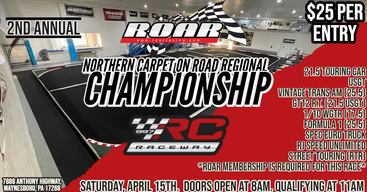 Roar Racing 2nd Annual ROAR Northern Carpet On Road Regional Championship — 997 RC ...