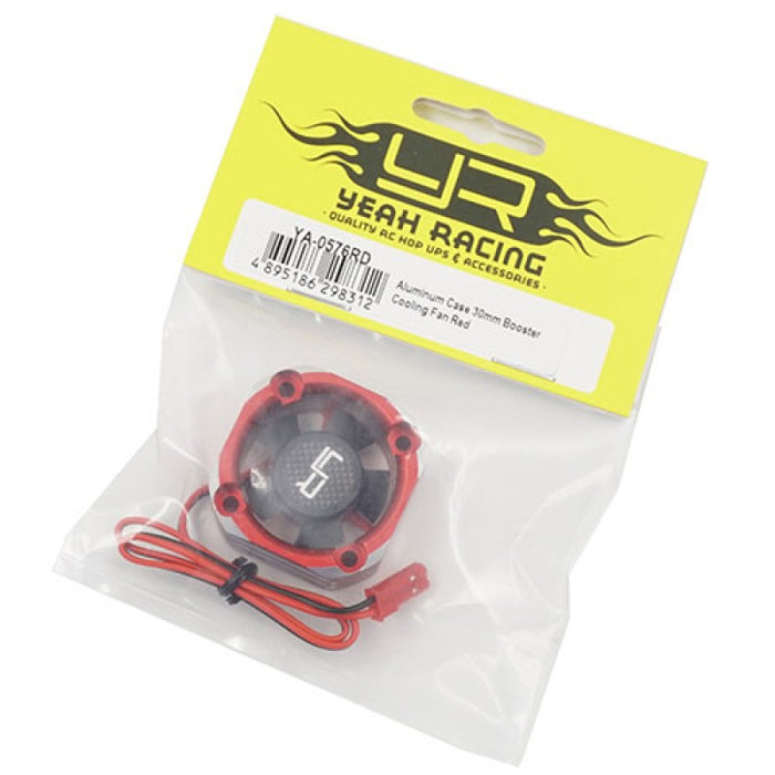 YA-0576RD Yeah Racing Aluminum Case 30mm Booster Cooling Fan Red