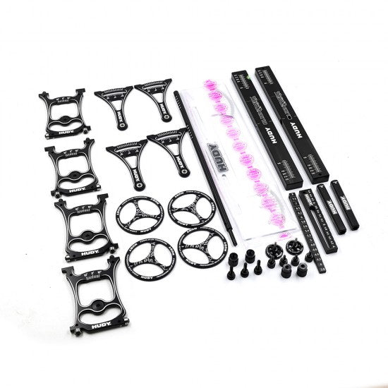Hudy 109351 SET-UP STATION & SET-UP TOOLS + CARRYING BAG FOR 1 / 10 TOURING CARS