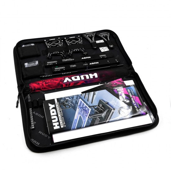 Hudy 109351 SET-UP STATION & SET-UP TOOLS + CARRYING BAG FOR 1 / 10 TOURING CARS