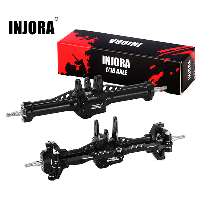 INJORA +4mm Extended Aluminum Front Rear Complete Axles For 1/18 TRX4M (4M-61FR)