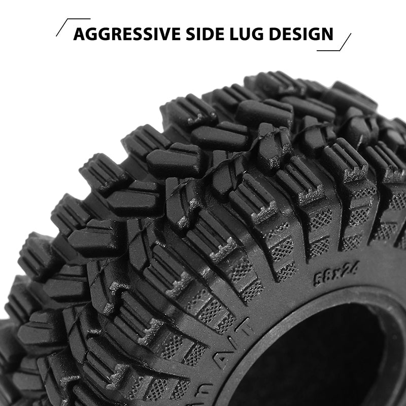 YQT-1017 INJORA King Trekker 1.0" 58*24mm S5 All Terrain Tires for 1/18 1/24 RC Crawlers (4) (T1017)