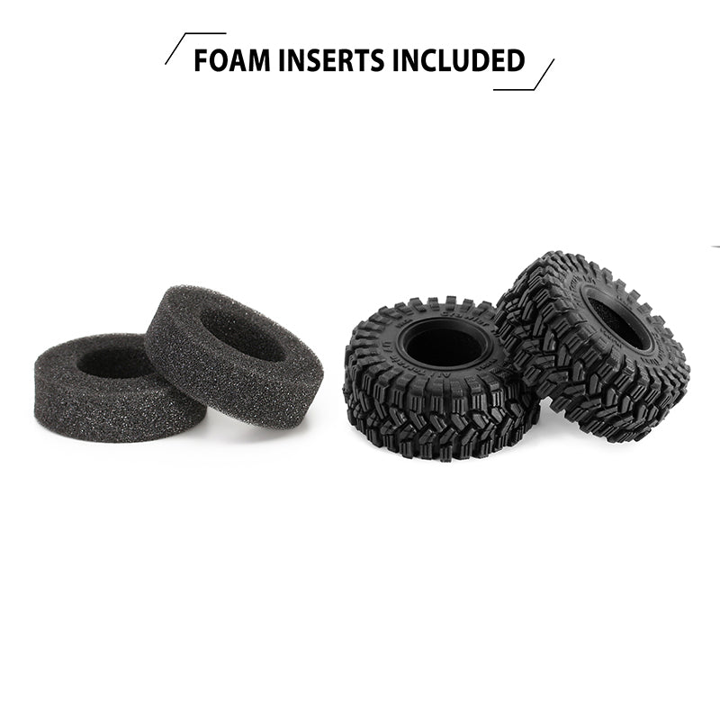 YQT-1017 INJORA King Trekker 1.0" 58*24mm S5 All Terrain Tires for 1/18 1/24 RC Crawlers (4) (T1017)