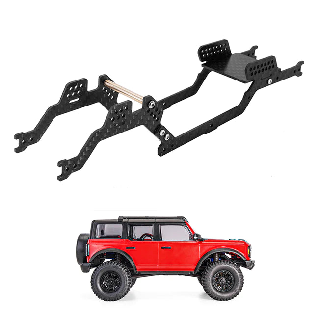 4M-38 INJORA LCG Carbon Fiber Chassis Kit Frame Girder for 1/18 TRX4M