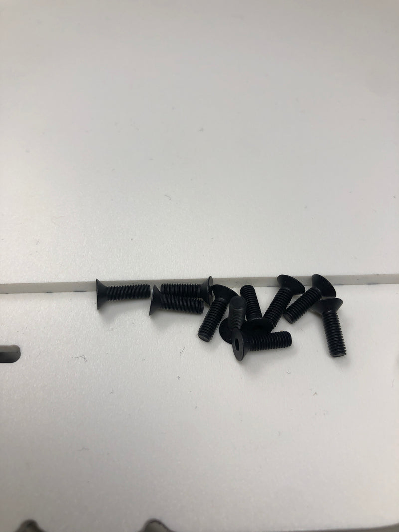 3MM Aluminum Flat Head Screws 10pcs Black