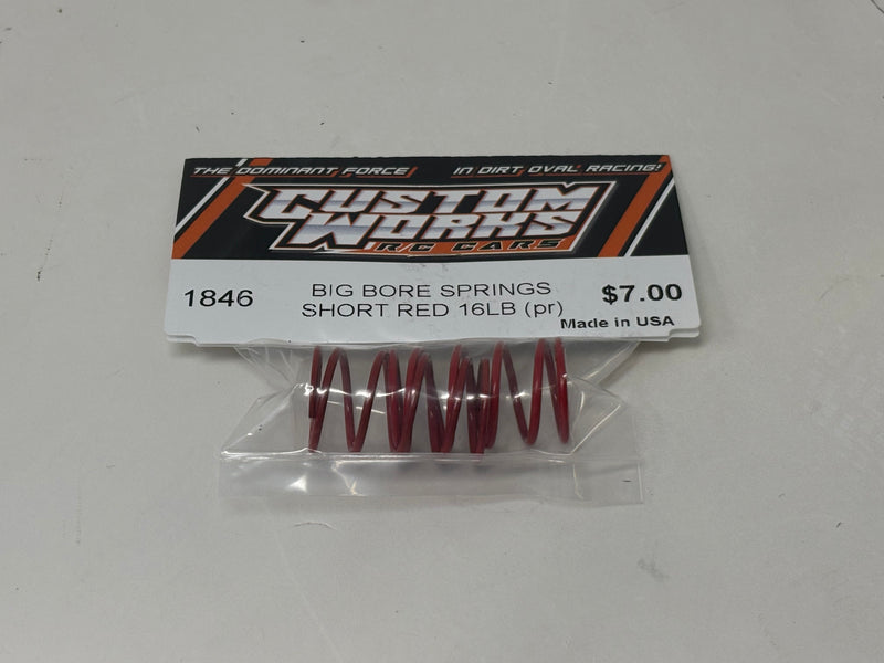 1846 Custom Works RED SHORT BIG BORE SPRING 16 LB (pr)