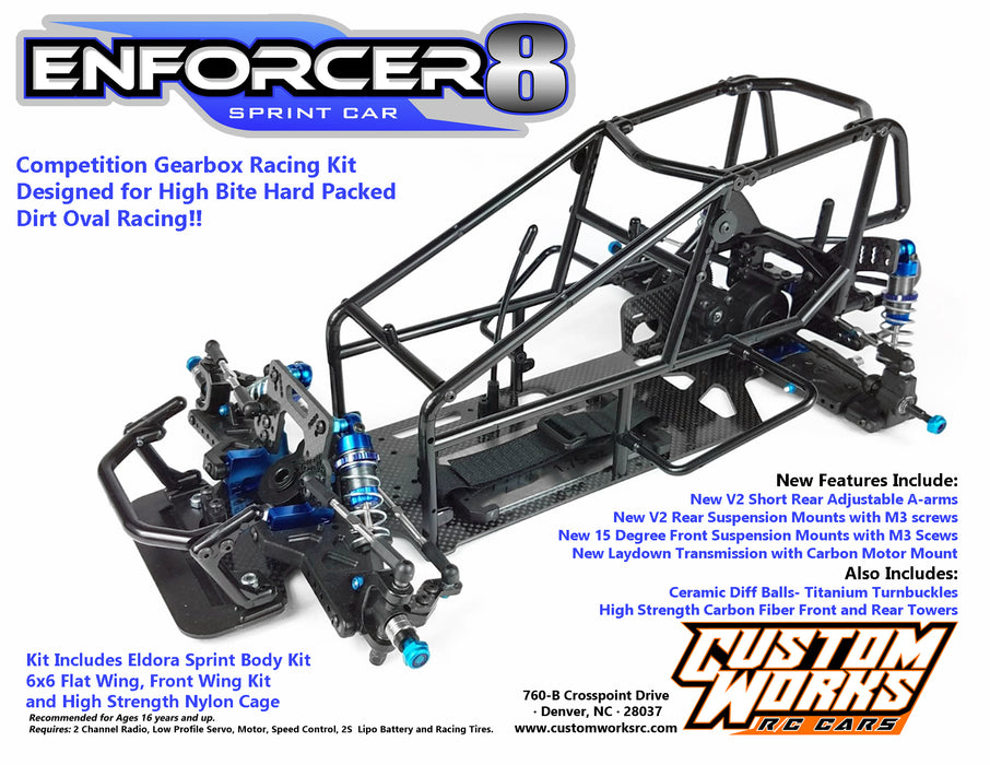 0976 CUSTOM WORKS RC ENFORCER 8 GBX OFFSET KIT