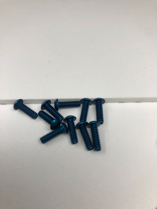 4-40 Aluminum Button Head Screws 10pcs Blue