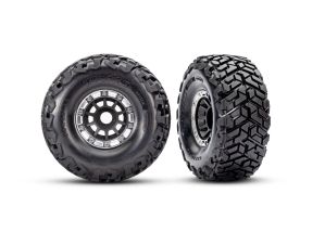 10272-BLK Traxxas Maxx Slash Tires & wheels BLK STN MAXX SC TIRES (L&R)