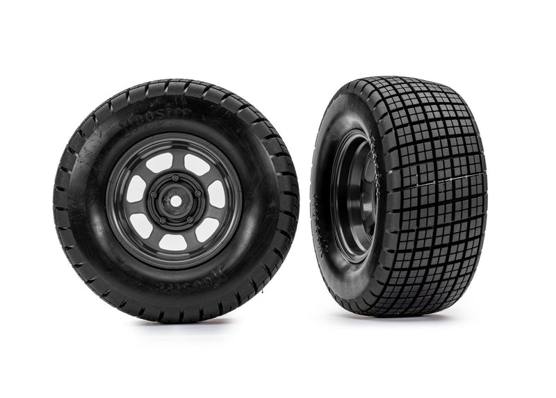 Traxxas 10473 - Dirt Oval Hoosier Tires & Wheels 2WD Front
