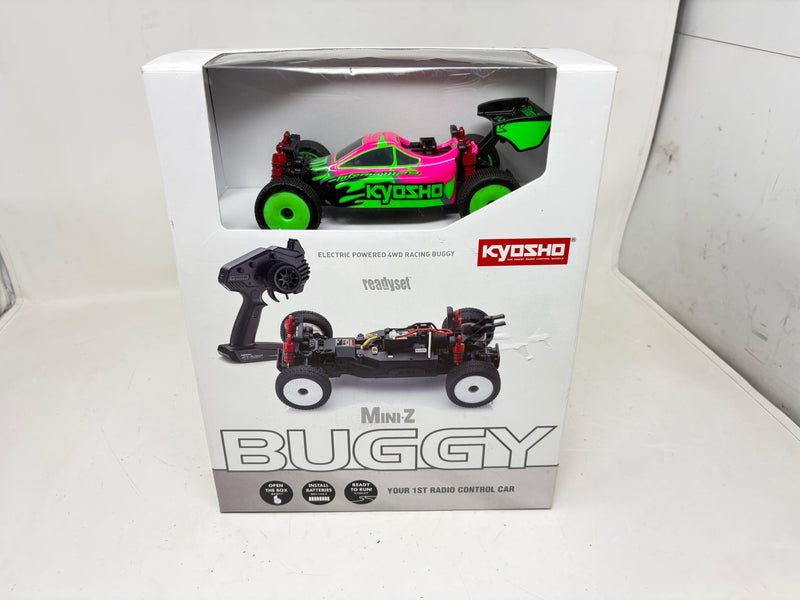 Used Kyosho MINI-Z Buggy Ready set INFERNO MP9 TKI Pink / Green