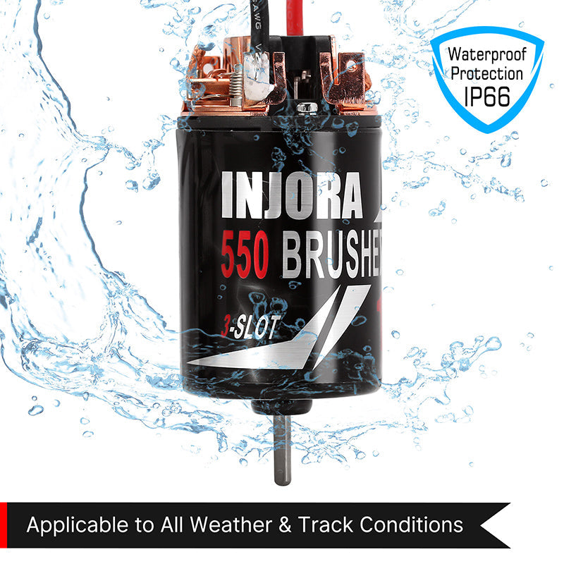 INM09 INJORA 550 3-SLOT Waterproof Brushed Motor 11T For 1/10 RC Crawlers (INM09)