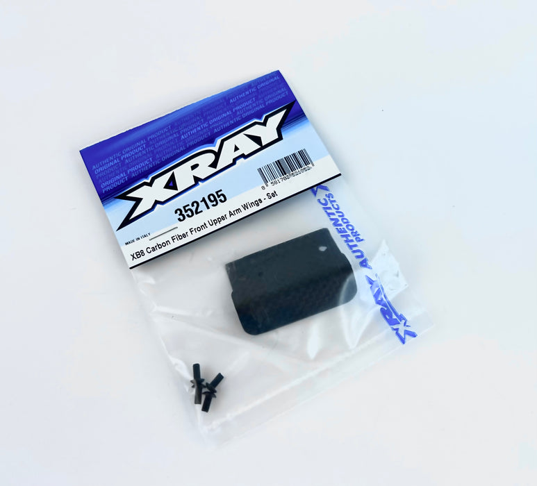 352195 Xray XB8 Carbon Fiber Front Upper Arm Wings - Set