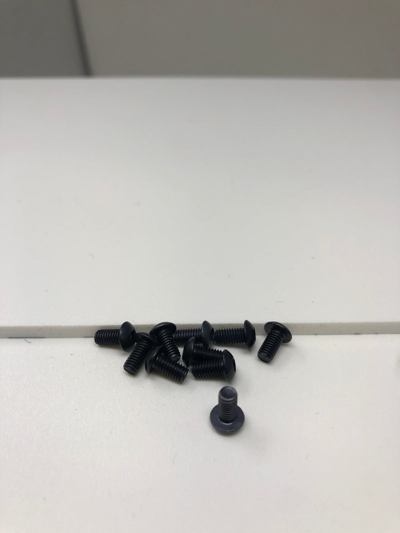 3MM Aluminum Button Head Screws 10pcs Black