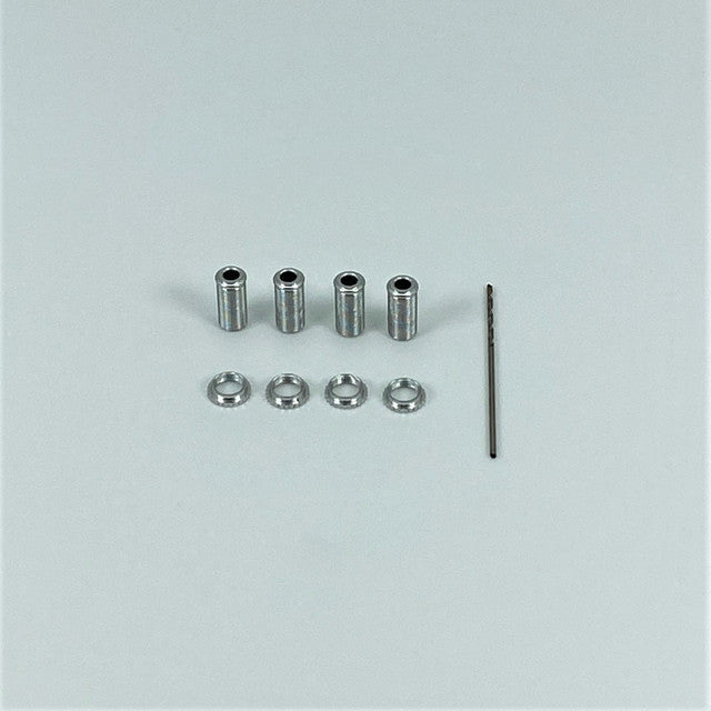 1RC5006 Threaded Alum Shock Body Set, Silver, 18th Scale (4)