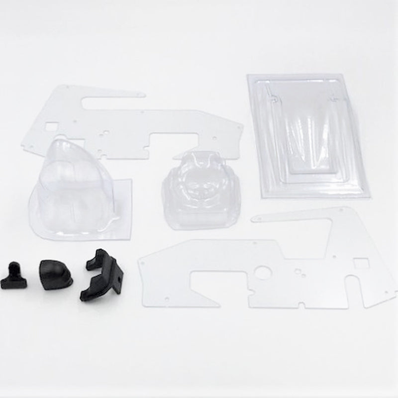1RC6001 1RC Racing Body and Driver, Clear, 1/18 Sprint