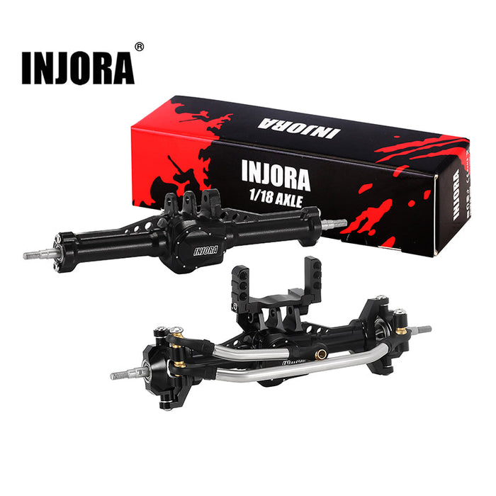 4M-82-61 INJORA +4mm Aluminum Axles with Lay Down Servo Mount & Links for 1/18 TRX4M TRX4MT