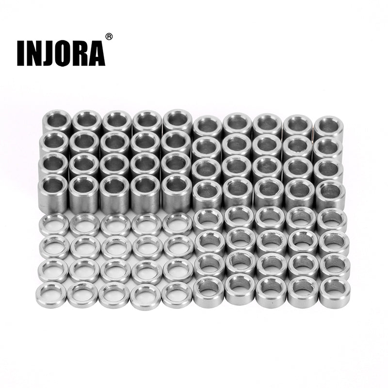 4M-52 INJORA 80pcs M2.5 Flat Stainless Steel Spacers Washers Shims For TRX4M Mods