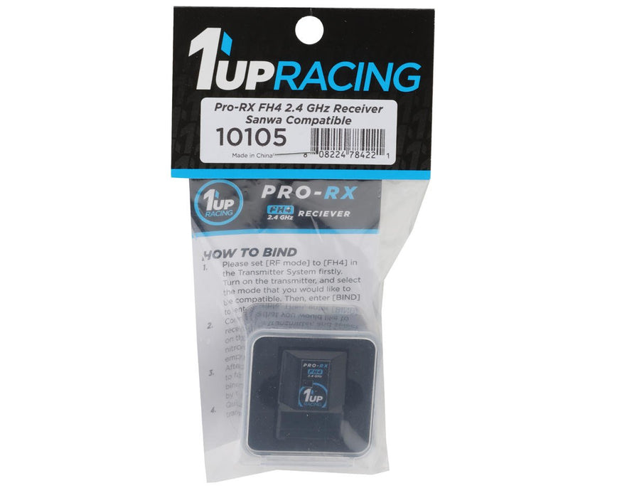 1UP10105 1UP Racing Pro-RX 4-Channel Sanwa FH4 Antenna-Free 2.4GHz Receiver
