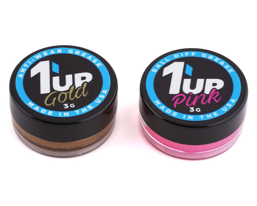 120504 1up Racing Pro Ball Differential Grease Combo (Gold & Pink)