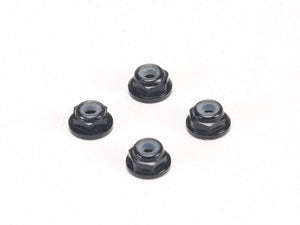 200409K PN Racing Alm 2mm Flanged Wheel Lock Nut - Black