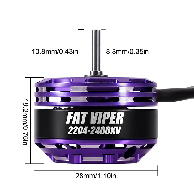 MBL32-INM17-2000KV INJORA Fat Viper 2204 Brushless Outrunner Motor for 1/18 TRX4M