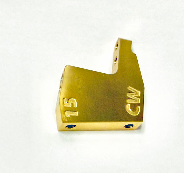 2416 Custom Works BRASS FRONT SUSPENSION MOUNT 15º (3MM)