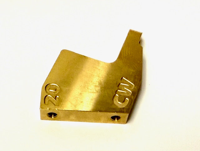 2418 Custom Works BRASS FRONT SUSPENSION MOUNT 20º (3MM)