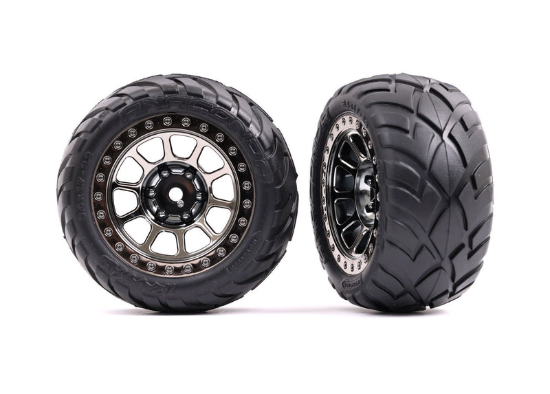 2478T Traxxas T&W BLK CHRM 2.2/ALIAS TIRE