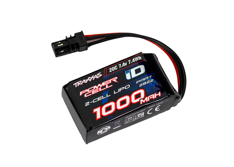 2822 - Traxxas 1000 mAh 7.4 Volt 2-Cell LiPo Battery