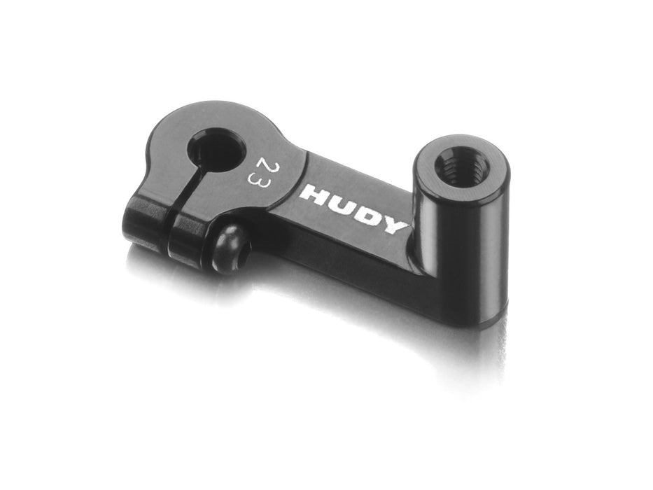 293421 Hudy ALU CLAMP STEERING SERVO HORN - EXTENDED 8mm - KO PROPO, SANWA - 23T