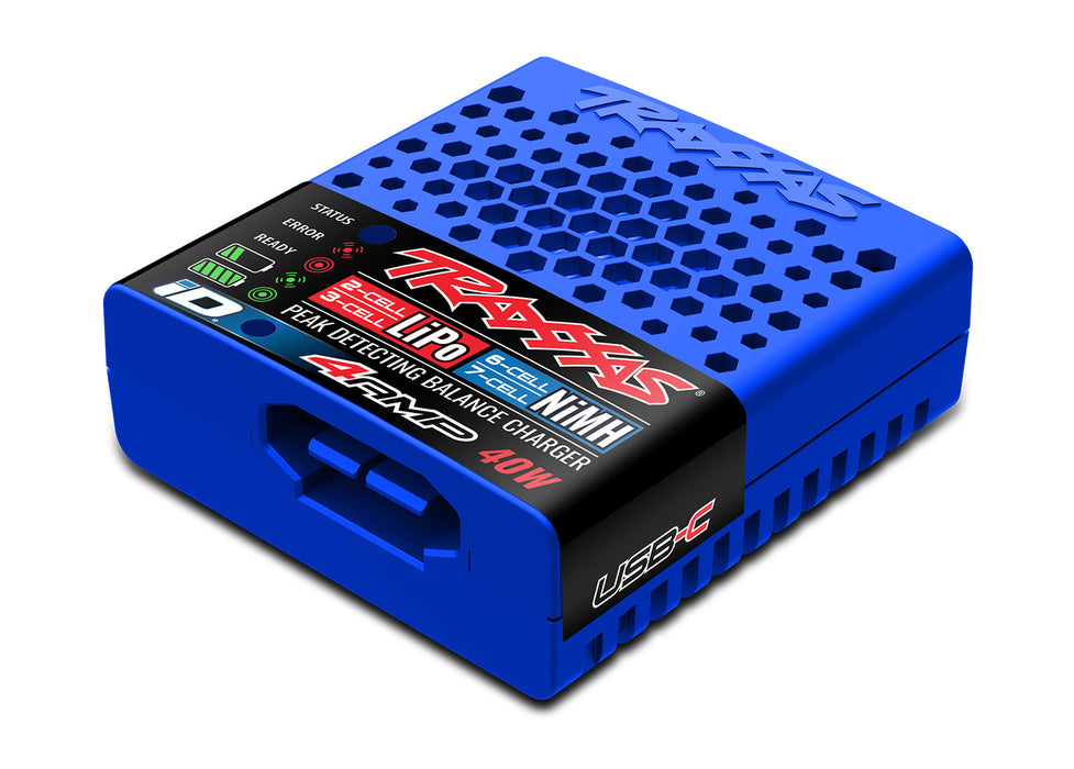 2985 Traxxas 4-Amp USB-C Multi-Chemistry Charger with Traxxas iD® Technology