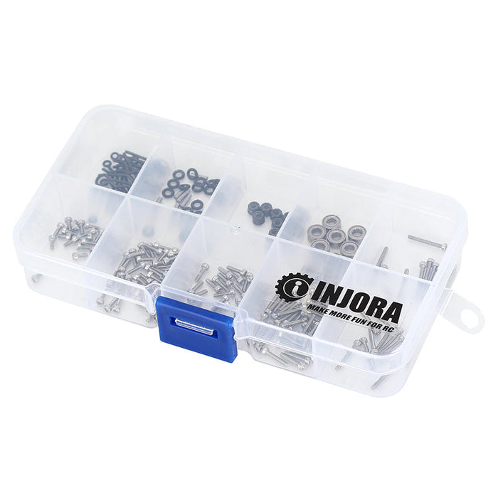 SCX24-81B INJORA White Box with M1.4 Screws M2 Nuts Bearings O-rings Screw Kit for Axial SCX24