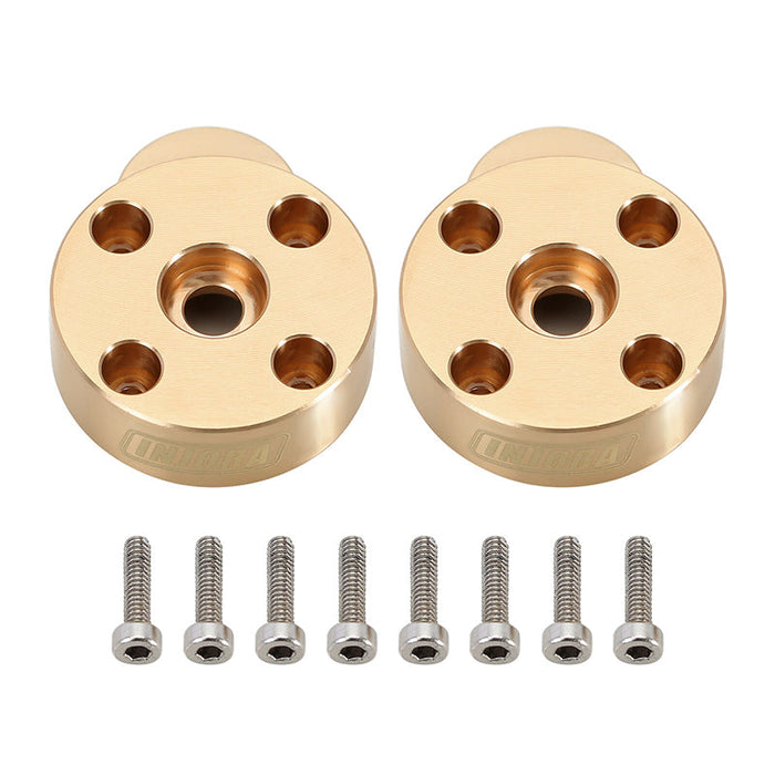 INJORA 2PCS 23g/Pcs Brass Outer Portal Housing Covers For FCX24 FCX18 Front & Rear Axles (FCX24-01)