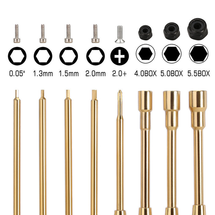 INJORA 8-In-1 Hex, Phillips Screwdriver, Nut Drivers Quick Change Tool Kit For 1/24 1/18 Mini RC