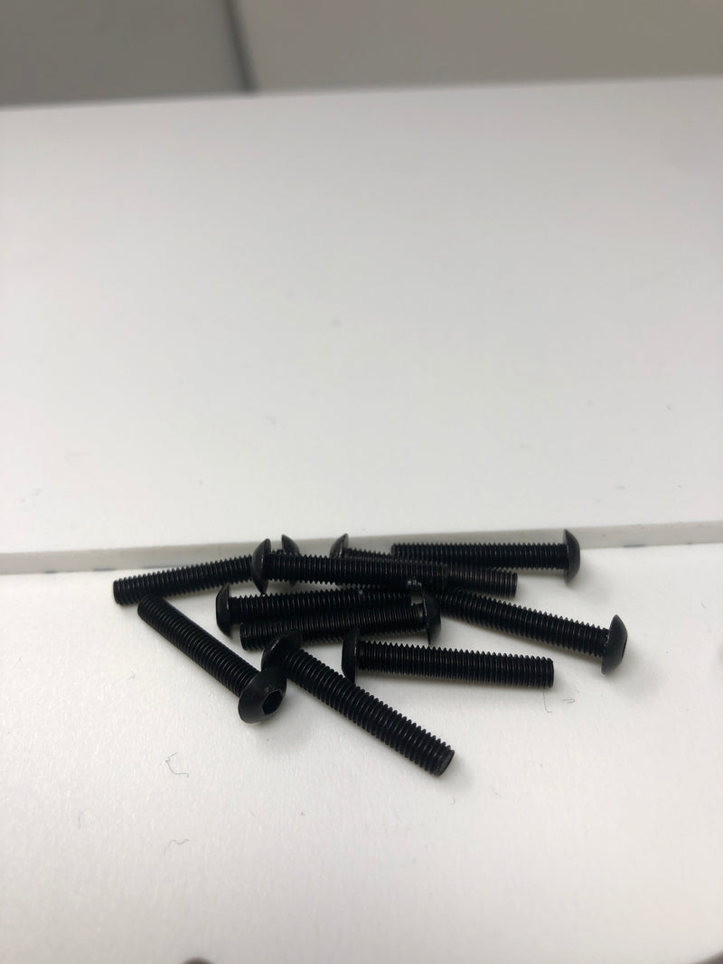 3MM Aluminum Button Head Screws 10pcs Black