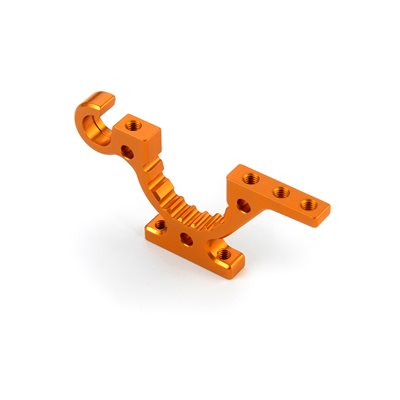 302763-O Xray T4'19 ALU LOWER ADJUSTMENT BULKHEAD - FRONT L / REAR R - ORANGE