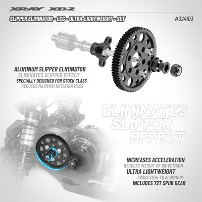 324103 Xray SLIPPER ELIMINATOR - LCG - ULTRA-LIGHTWEIGHT - SET