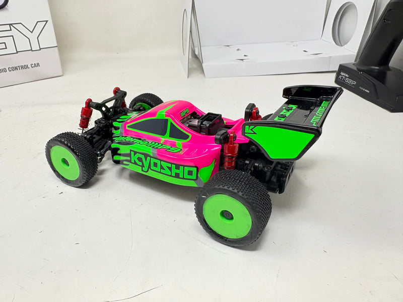 Used Kyosho MINI-Z Buggy Ready set INFERNO MP9 TKI Pink / Green