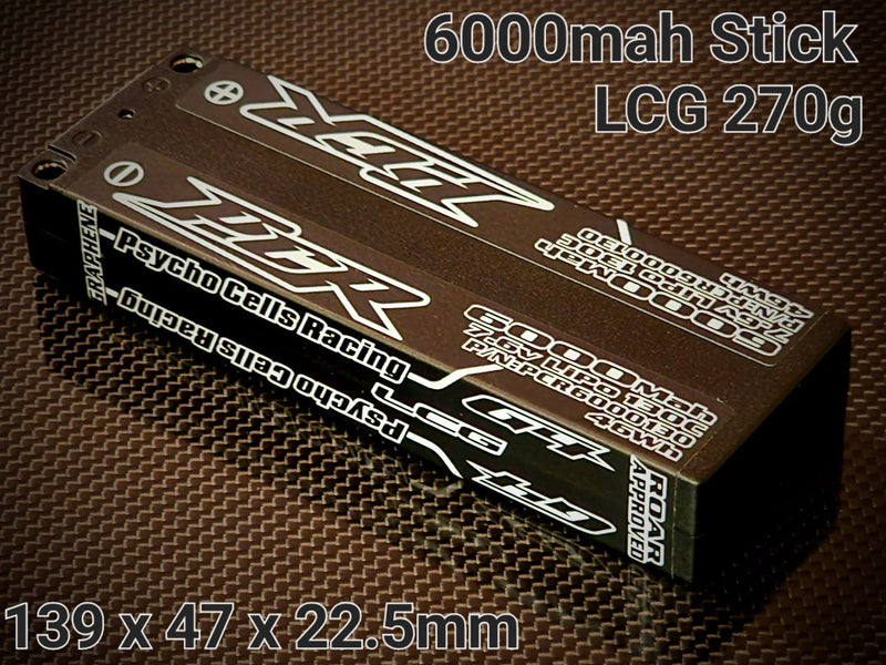 PCR6000130 PCR 6000MAH 7.6V LCG LIPO 130C 5MM BULLET PLUGS 270G