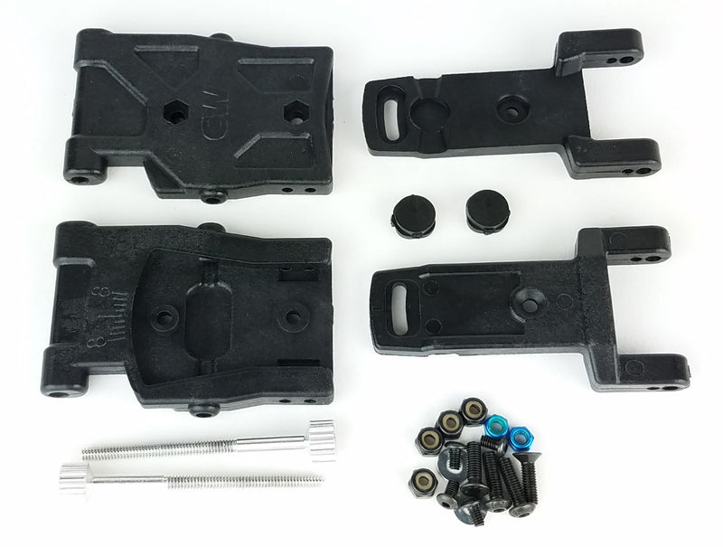 3277 Custom Works ADJUSTABLE TOE REAR ARM KIT – B6.1