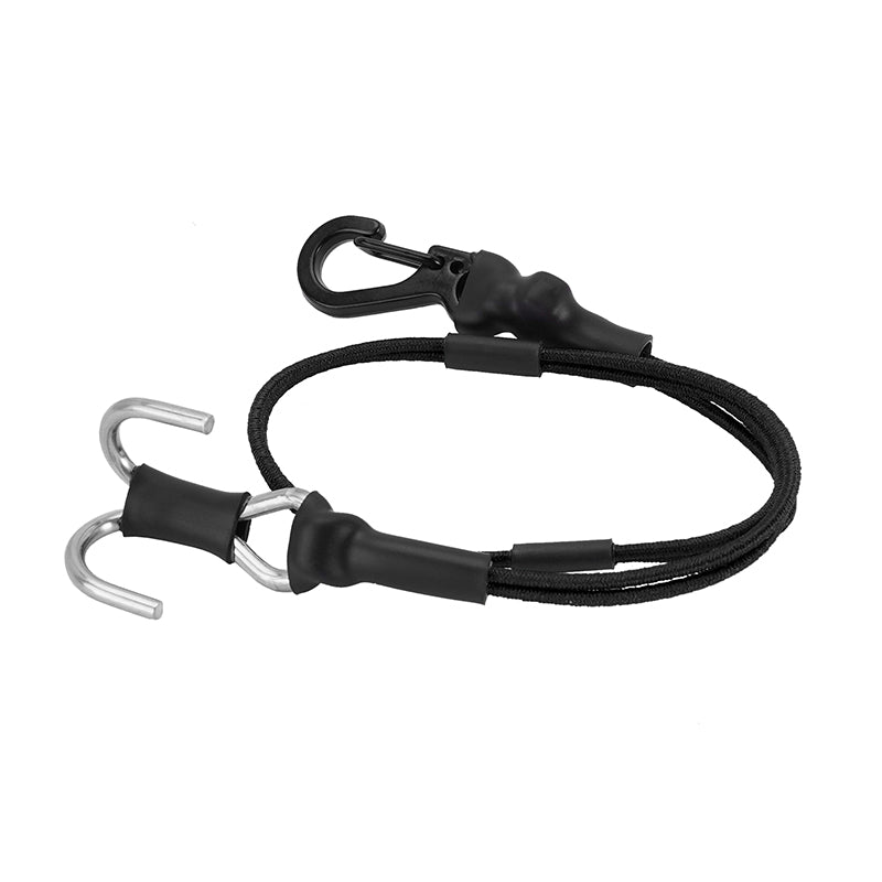 INJORA 270mm Elastic Strap Rescue Rope With Hooks For 1/18 1/24 RC Crawlers, Black