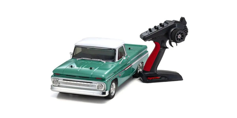 34435T1 Kyosho 1:10 Scale Radio Controlled Electric Powered 4WD FAZER Mk2 FZ02L Series readyset 1966 Chevy® C10 Fleetside Pickup Light Green