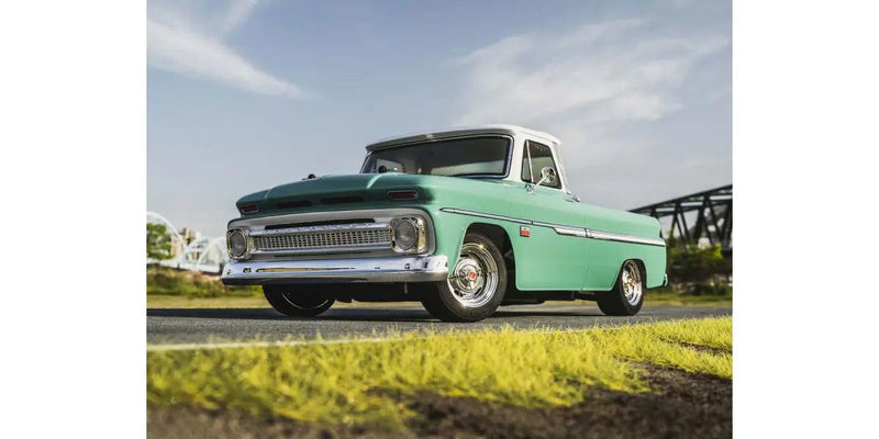 34435T1 Kyosho 1:10 Scale Radio Controlled Electric Powered 4WD FAZER Mk2 FZ02L Series readyset 1966 Chevy® C10 Fleetside Pickup Light Green