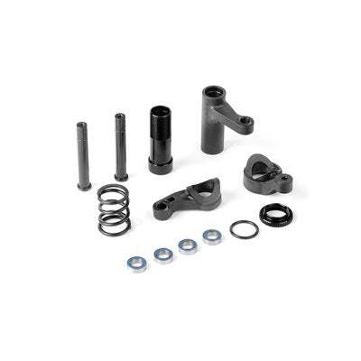 352506 Xray Servo Saver with Chassis Lock & Hard Spring - Graphite - Set