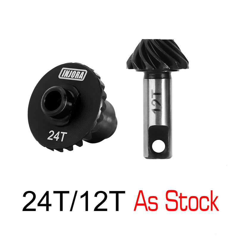 4M-10-24T INJORA Overdrive Underdrive Alloy Steel Helical Gears For 1/18 TRX4M 24T/12T (as stock)