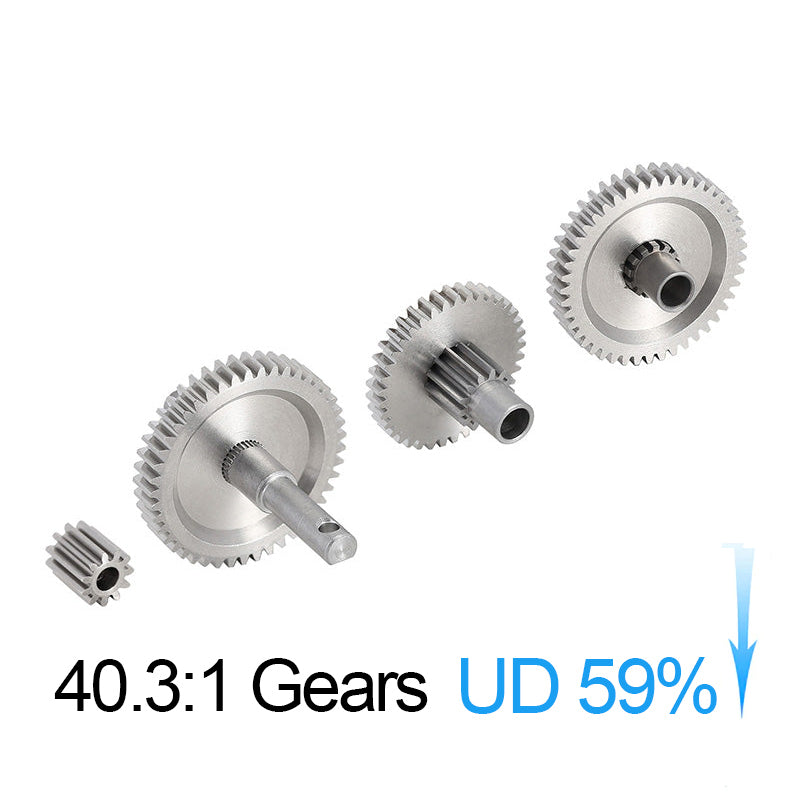UNDERDRIVE 59% INJORA Overdrive Underdrive Stainless Steel Transmission Gear Set For 1/18 TRX4M 40.3:1 GEARS
