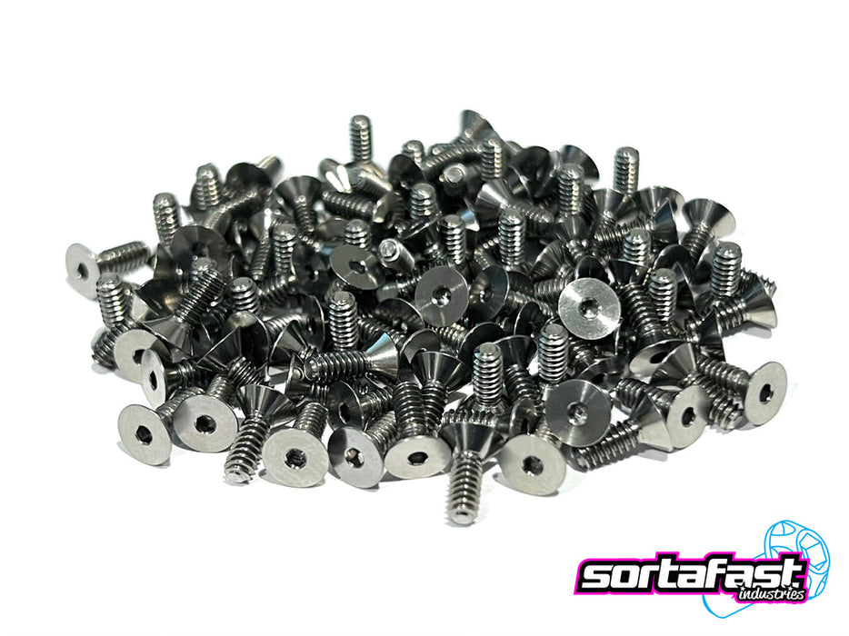 SF-CS440012-10 Sortafast Titanium Screws - 4-40x1/2 Countersunk Head - 10pk (Standard)