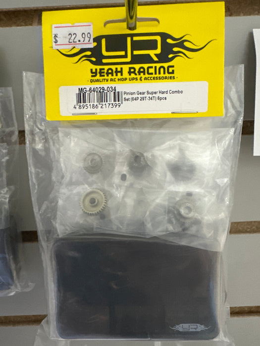MG-64029-034 Yeah Racing Pinion Gear Super Hard Combo Set 64p 29T-34T