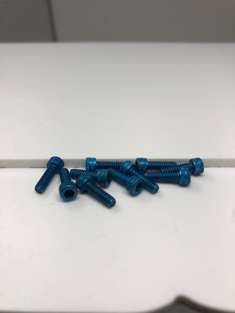 4-40 Aluminum Socket Head Screws 10pcs Blue